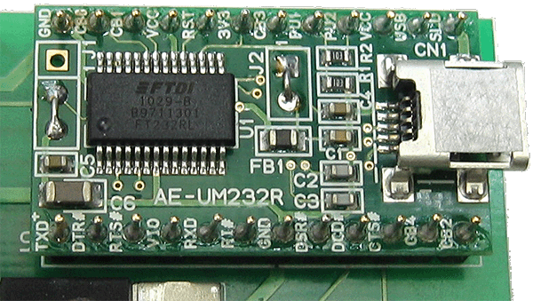 秋月電子 USBシリアル変換モジュール(AE-UM232R)