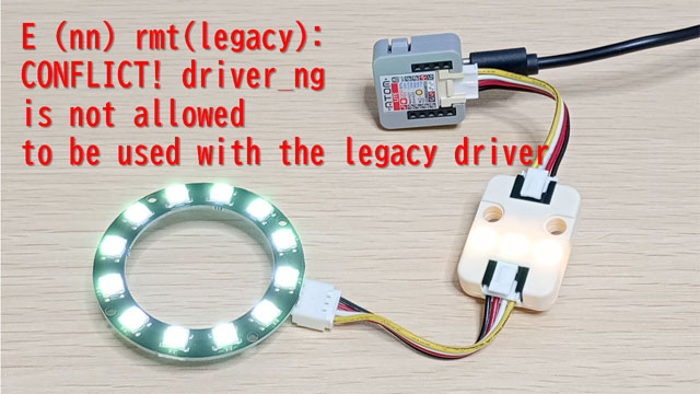 E (nn) rmt(legacy): CONFLICT! driver_ng is not allowed to be used with the legacy driver