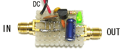 NEC uPC3237TK の実験基板(表面)